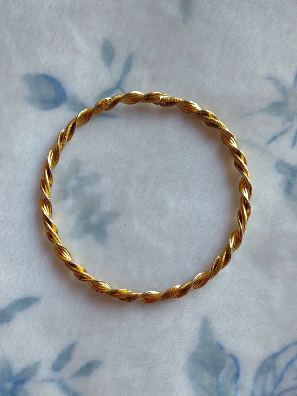 Monet Gold Plated Twisted Rope Bangle Bracelet